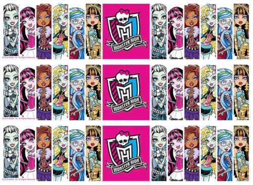 Monster High Edible Icing Cake Strips - Click Image to Close